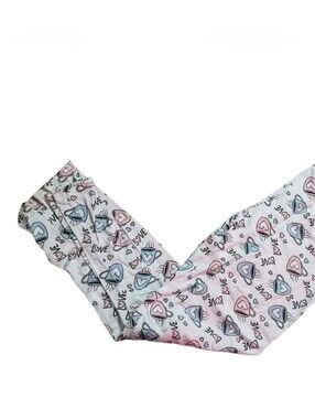 Bobbie Brooks Pink & Black Sleepwear Pants - Coffee And Heart Detail XL
